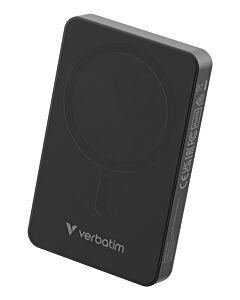 Verbatim Charge 'n' Go Essentials Magnetic Wireless Power Bank 10000 mAh Black