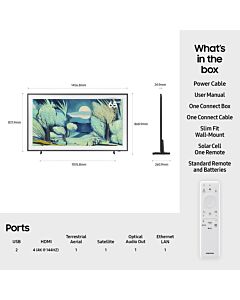 Samsung 2025 65" The Frame Art Mode QLED 4K HDR Smart TV 165.1 cm (65") 4K Ultra HD Wi-Fi Black