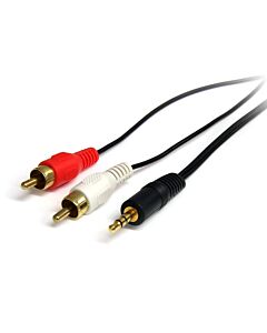 StarTech.com 3 ft Stereo Audio Cable - 3.5mm Male to 2x RCA Male MU3MMRCA