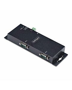 StarTech.com 2-Port Serial to Ethernet Adapter, IP Serial Device Server For Remote RS232 Devices, Wall/DIN Rail Mountable, Metal Housing, RJ45 LAN to DB9 Serial Converter