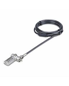 StarTech.com 25-Pack Universal Laptop Lock 6.6ft (2m), Serialized Security Cable for Notebook, Compatible With Noble Wedge®/Nano/K-Slot, Keyless Combination Cable