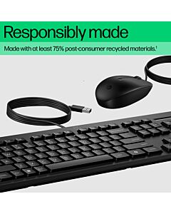 HP 225 Wired Mouse and Keyboard Combo AX2Y7AA#ABU