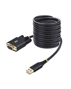 StarTech.com 10ft (3m) USB to Null em Serial Adapter Cable, Interchangeable DB9 Screws/Nuts, COM Retention, USB-A to RS232, FTDI, Level-4 ESD Protection, Windows/macOS/CheOS/Linux - Rugged TPE Construction 1P10FFCN-USB-SERIAL