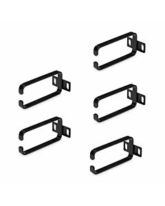 StarTech.com 5-Pack 1U Vertical Cable Management D-Ring Hooks, Cable Manager For 19" Server Racks/Cabinets, Network Rack Wire Organizers, Cable Guide Rings