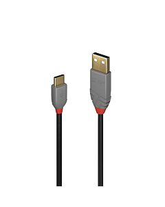 Lindy 2m USB 2.0 Type A to C Cable, Anthra Line 36887
