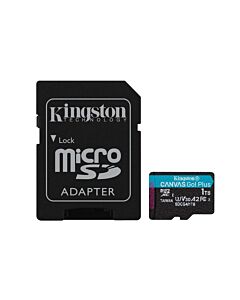 Kingston Technology 1TB microSDXC Canvas Go Plus Gen4 200MB/s A2 U3 V30 Card + Adapter