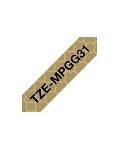 Brother TZE-MPGG31 label-making tape Black on gold