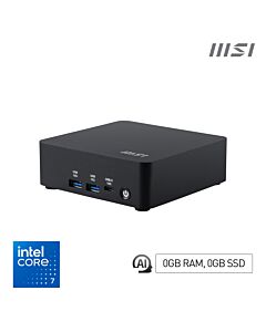 MSI Cubi NUC AI 1UMG Intel Core Ultra 7 155H, Barebone, NUC, SFF, Mini Computer, HTPC, (NO RAM, NO Storage, NO OS), Intel Graphics/DDR5/Dual ThunderBolt 4/Dual HDMI/Dual LAN/WiFi 6E/BT 5.3/VESA Cubi NUC AI 1UMG i7 155H BB