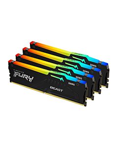 Kingston Technology FURY Beast 128GB 5600MT/s DDR5 CL40 DIMM (Kit of 4) RGB XMP