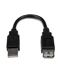 StarTech.com 6in USB 2.0 Extension Adapter Cable A to A - M/F USBEXTAA6IN