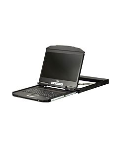 ATEN 1U Short Depth USB VGA Single Rail LCD