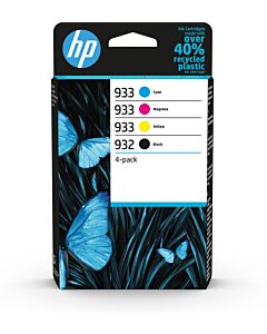 HP 933 4-Pack CMY(3)/932 Black Original Ink Cartridge Combo