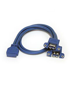 StarTech.com 2 Port Panel Mount USB 3.0 Cable - USB A to Motherboard Header Cable F/F