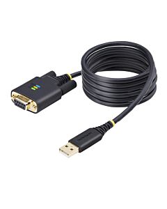 StarTech.com 6.6ft (2m) USB to Null em Serial Adapter Cable, COM Retention, FTDI, USB-A to DB9 RS232, Interchangeable DB9 Screws/Nuts, Windows/macOS/Linux 1P6FFCN-USB-SERIAL