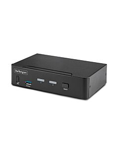 StarTech.com 2-Port DisplayPort KVM Switch, 8K 60Hz / 4K 144Hz, Single Display, DP 1.4, 2x USB 3.0 Ports, 4x USB 2.0 HID Ports, Push-Button & Hotkey Switching, TAA Compliant - OS Independent, Metal Housing
