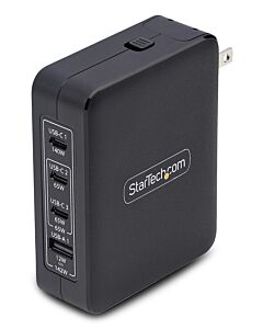 StarTech.com 140W USB-C Wall Charger, 3x USB-C/1x USB-A, PD 3.1 International GaN Power Adapter for MacBook/Dell XPS/Inspiron