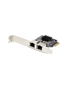 StarTech.com 2-Port Gigabit PCIe Network Adapter Card, 10/100/1000Mbps PCI Express NIC, Dual Realtek RTL8111H, Works with Windows and Linux, TAA Compliant