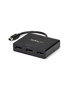 StarTech.com 3-Port Multi Monitor Adapter - Mini DisplayPort to DisplayPort MST Hub, Dual 4K 30Hz & 1x 1080p - Video Splitter for Extended Desktop e on Windows Only - mDP 1.2 to 3x DP MSTMDP123DP