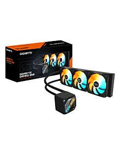 GIGABYTE GAMING 360 Liquid CPU Cooler- 3x120mm ARGB Fans, slide-in interlocking mechanism, DAISY-CHAIN, Intel LGA 1851 and AMD AM5 Compatible