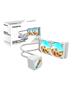 GIGABYTE GAMING 240 ICE Liquid CPU Cooler- 2x120mm ARGB Fans, slide-in interlocking mechanism, DAISY-CHAIN, Intel LGA 1851 and AMD AM5 Compatible