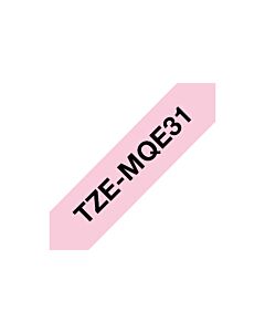 Brother TZEMQE31 label-making tape Black on pink TZe