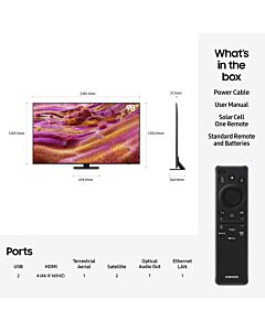 Samsung 2025 QN90F 98" Neo QLED 4K HDR Smart TV 2.49 m (98") 4K Ultra HD Wi-Fi Black QE98QN90FATXXU