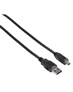 Hama USB 1.8m USB cable USB A Mini-USB B Black