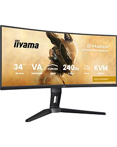 iiyama G-MASTER Get ahead with the curved GCB3486WQSCP-B1 Gold Phoenix featuring 240Hz refresh rate, 0.4ms response time and KVM Switch