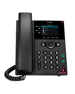HP Poly VVX 250 4-Line IP Phone and PoE-enabled 89B62AA#AC3