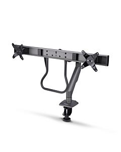 StarTech.com Desk Mount Dual Monitor Arm with Crossbar, Up To 27" Displays, VESA 75x75/100x100, Max 33lb/15kg, C-Clamp, Fully Articulating, Mechanical Spring, TAA