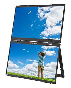 Verbatim Portable 15.6" FHD Dual Monitor Essentials Portable monitor Black 15.6" LCD 1920 x 1080 pixels