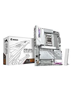 GIGABYTE X870E AORUS ELITE WIFI7 ICE Motherboard - Supports AMD Ryzen 9000 CPUs, 16+2+2 Phases Digital VRM, up to 8200Hz DDR5 (OC), 3xPCIe 5.0 + 1xPCIe 4.0, Wi-Fi 7, 2.5GbE LAN, USB 4 X870E AORUS ELITE WIFI7 ICE