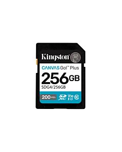 Kingston Technology Canvas Go! Plus 256GB SDXC Canvas Go Plus Gen4 200MB/s C10 UHS-I U3 V30 SDG4/256GB