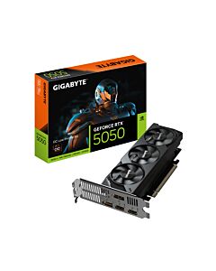 GIGABYTE GeForce RTX 5050 OC Low Profile 8G Graphics Card - 8GB GDDR6, 128bit, PCI-E 5.0, 2587MHz Core Clock, 2 x DP, 2 x HDMI, NVIDIA DLSS 4, GV-N5050OC-8GL