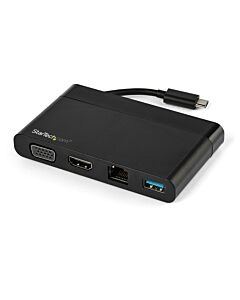 StarTech.com USB C Multiport Adapter with HDMI, VGA, Gigabit Ethernet & USB 3.0 - USB C to 4K HDMI or 1080p VGA Display Mini Dock Hub - USB Type-C Travel Docking Station for USB-C Laptops DKT30CHVCM