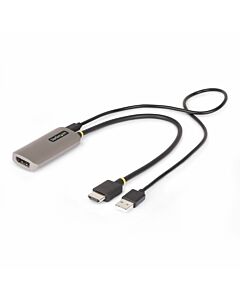 StarTech.com 1ft (30cm) HDMI to DisplayPort Adapter Cable, 8K 60Hz, Active HDMI 2.1 to DP 1.4 Video Converter, USB Bus Powered with Included Cable 148B-HDMI-DP-8K