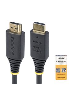 StarTech.com 15ft (4.5m) Premium  High Speed HDMI Cable, 4K 60Hz/1440p 144Hz, HDR10/HDCP 2.2/ARC, 18Gbps, UHD HDMI 2.0 Cord for TV/Monitor/Display, TPE Jacket 1GPD3-USB-C-ETHERNET