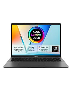 ASUS Vivobook S16 M3607KA-SH008W Copilot+ PC AMD Ryzen™ AI 7 350 Laptop 40.6 cm (16") WUXGA 32 GB DDR5-SDRAM 1 TB SSD Wi-Fi 6 (802.11ax) Windows 11 Home Grey M3607KA-SH008W