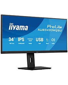 iiyama ProLite XUB3493WQSU-B6 computer monitor 86.4 cm (34") 3440 x 1440 pixels UltraWide Quad HD LED Black XUB3493WQSU-B6