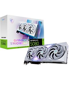 MSI GAMING GEFORCE RTX 5080 16G TRIO OC WHITE graphics card NVIDIA 16 GB GDDR7 GEFORCE RTX 5080 16G GAMING TRIO OC WHT