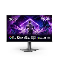 AOC AGON PRO AG276QKD2 computer monitor 67.3 cm (26.5") 2560 x 1440 pixels Quad HD QD-OLED Black, Grey AG276QKD2