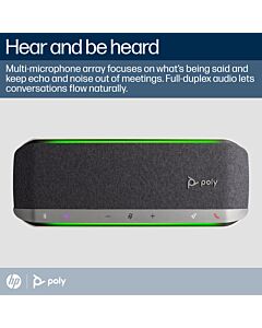 HP Poly Sync 40+ Microsoft Teams  USB-A USB-C Speakerphone +BT700 USB-A Adapter 77P36AA