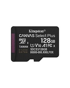 Kingston Technology 128GB micSDXC Canvas Select Plus Gen3 150R A1 Single Pack w/o ADP SDCS3/128GBSP