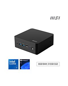 MSI Cubi NUC 1M Intel Core 5 120U Desktop PC, NUC, SFF, Mini Computer, HTPC, (16GB RAM, 512GB Storage, Windows 11 PRO), Intel Graphics/DDR5/Dual ThunderBolt 4/Dual HDMI/Dual LAN/WiFi 6E/BT 5.3/VESA
