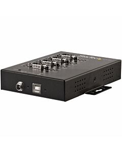 StarTech.com 4 Port Serial Hub USB to RS232/RS485/RS422 Adapter - Industrial USB 2.0 to DB9 Serial Converter Hub - IP30 Rated - Din Rail Mountable Metal Serial Hub - 15kV ESD Protection ICUSB234854I