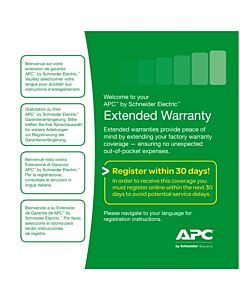 APC Extended warranty service pack, parts, software support, for NetBotz 2 Series, 3yr WBEXTWAR3YR-NB-02