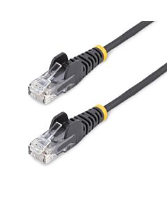 StarTech.com 0.5 m CAT6 Cable - Slim - Snagless RJ45 Connectors - Black N6PAT50CMBKS