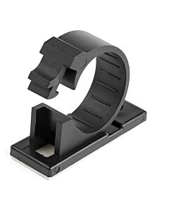 StarTech.com 100 Adhesive Cable Management Clips Black - Network/Ethernet/Office Desk/Computer Cord Organizer - Sticky Cable/Wire Holders - Nylon Self Adhesive Clamp UL/94V-2 Fire Rated CBMCC3