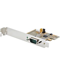 StarTech.com PCI Express Serial Card, PCIe to RS232 (DB9) Serial Interface Card, PC Serial Card w/ 16C1050 UART, Standard or Low Profile Brackets, COM Retention, Windows & Linux