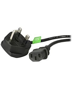 StarTech.com 3ft (1m) UK Computer Power Cable, BS 1363 to C13, 18AWG, 10A 250V, Replacement AC Power Cord, Kettle Lead / UK Power Cord, PC Power Supply Cable, TV Power Cable